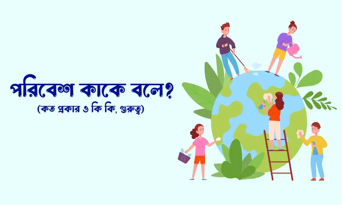 পরিবেশের কাকে বলে, পরিবেশ কত প্রকার ও কি কি, পরিবেশের গুরুত্ব ও তাৎপর্য, পরিবেশ সংরক্ষণের উপায়,